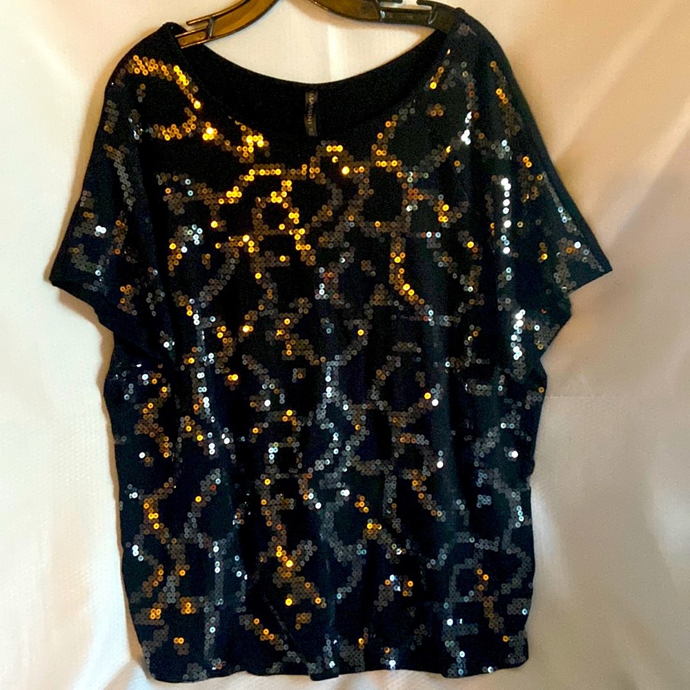 Massini Sz 2x Dress Top w Sequins